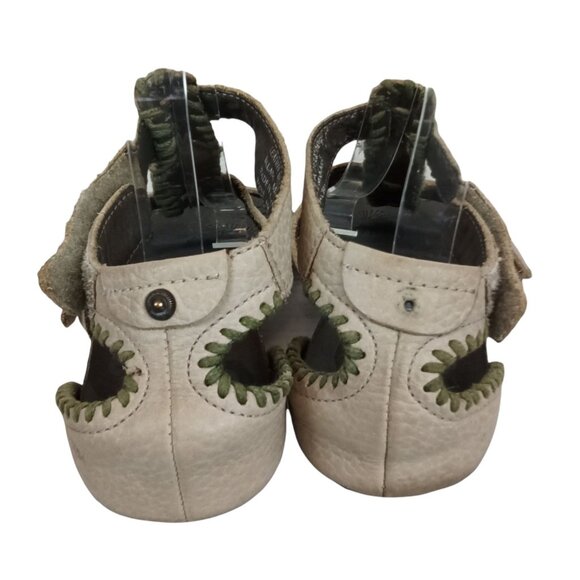 OTBT Soft White Leather Bohemian T Strap Sandals Size 8 - Picture 4 of 7